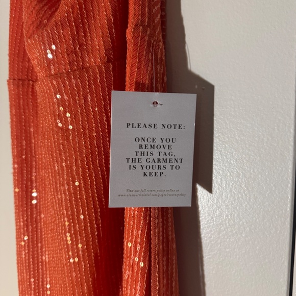 Stella Amour Orange Sequin Dress - Picture 5 of 13